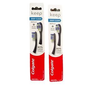 4x Pack Colgate Keep Toothbrush Refill Heads Brush Heads, Deep Clean* 2 Heads Ea